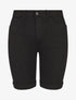 Bermuda push up uni coupe droite - Noir - 1