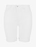 Bermuda push up uni coupe droite - Blanc - 1