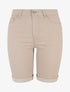 Bermuda push up uni coupe droite - Beige - 5
