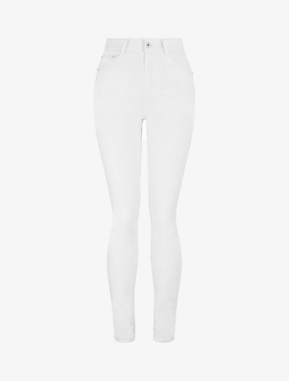 Jean taille haute slim - Blanc - 1
