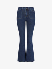Jean taille standard coupe flare - Bleu - 6