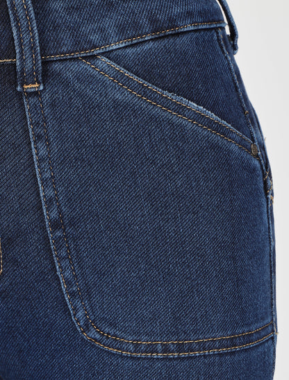 Jean taille standard coupe flare - Bleu - 3