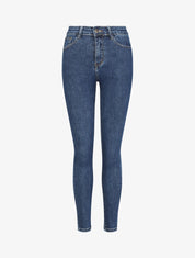 Jean slim taille haute - Bleu - 1