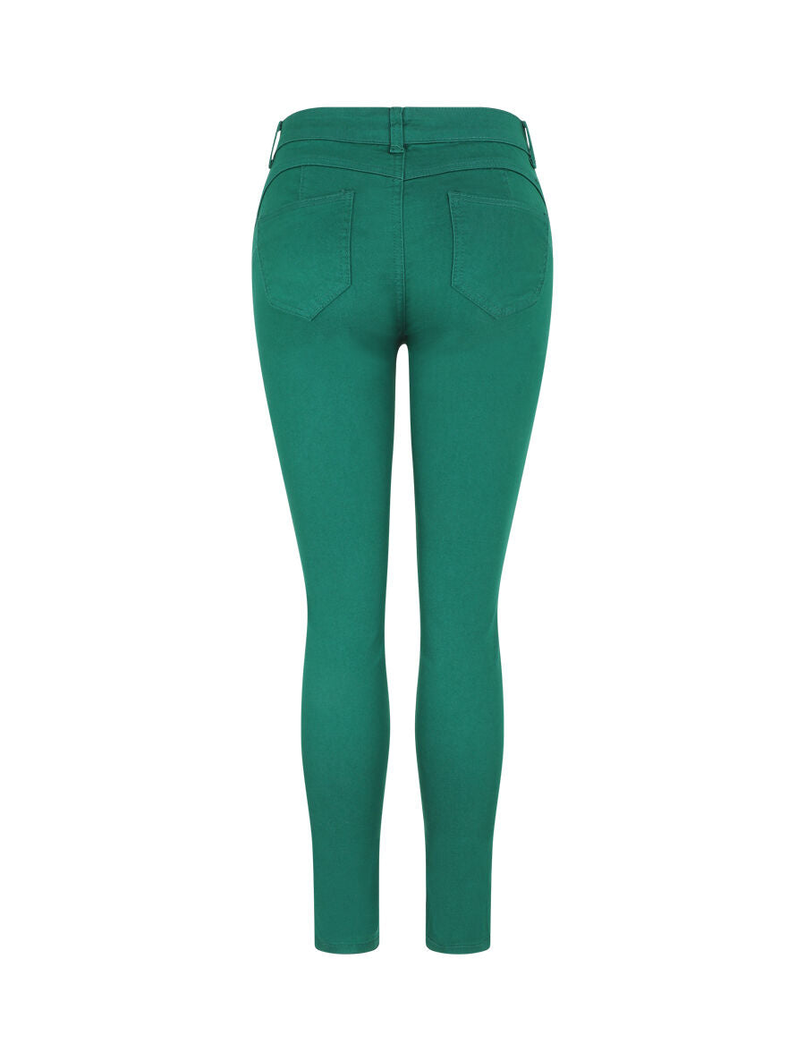 Jean skinny grande taille push up - Vert - 2