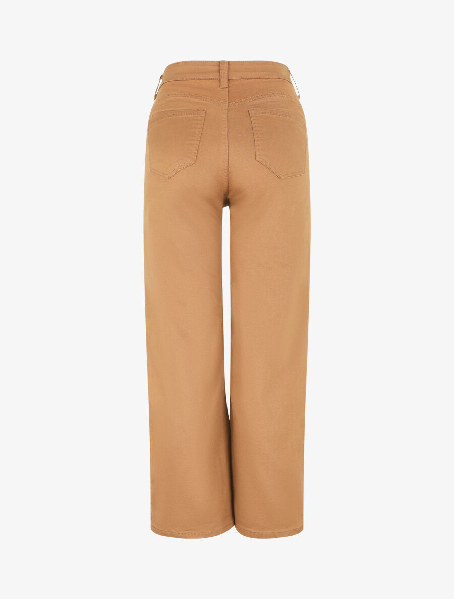 Jean ample taille haute - Camel - 2