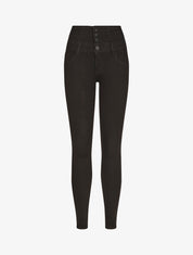 Jean effet ventre gainé coupe skinny - Noir - 1