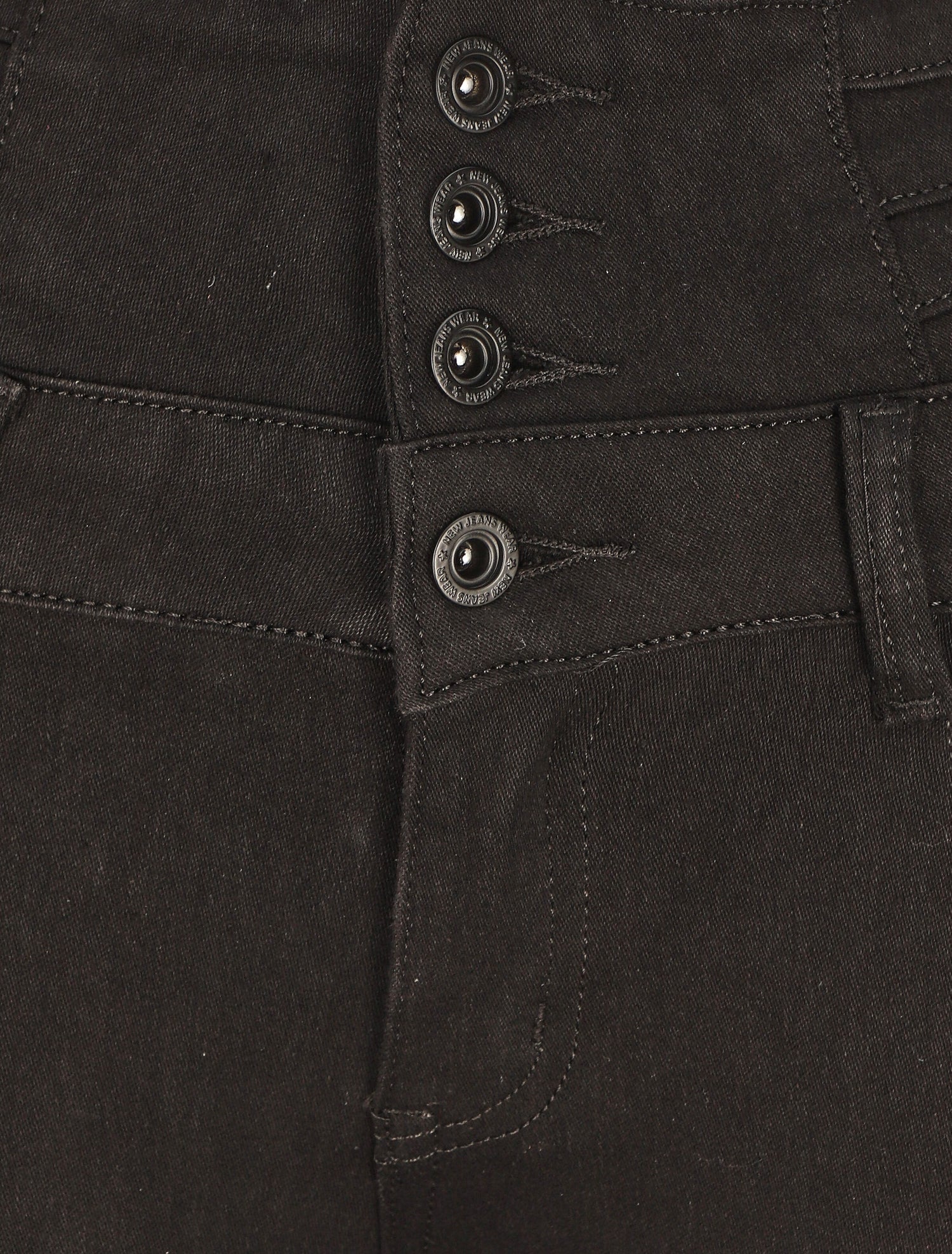 Jean effet ventre gainé coupe skinny - Noir - 3