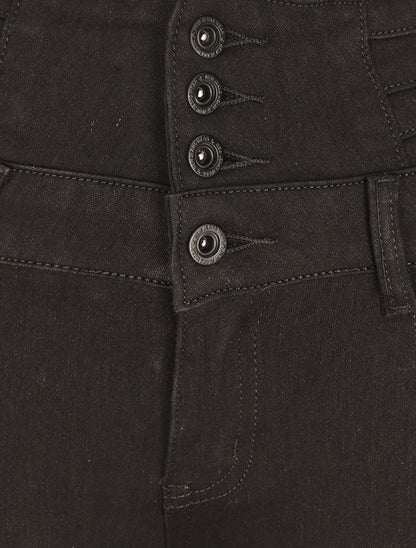 Jean effet ventre gainé coupe skinny - Noir - 3