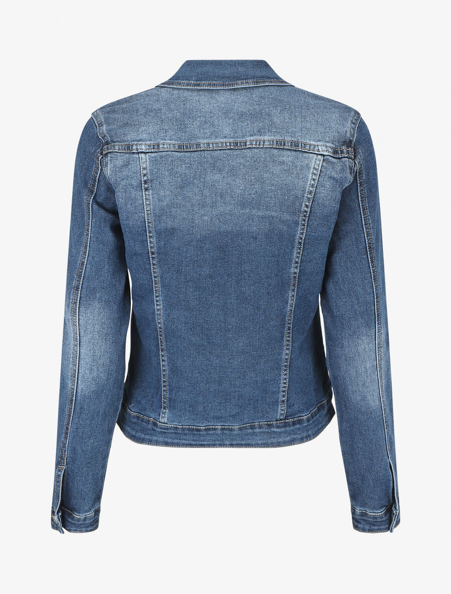 Veste en jean coupe droite - Bleu - 2