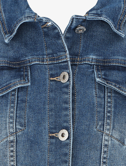 Veste en jean coupe droite - Bleu - 3