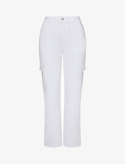 Jean cargo coupe droite - Blanc - 1
