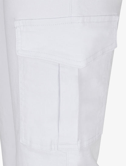 Jean cargo coupe droite - Blanc - 3