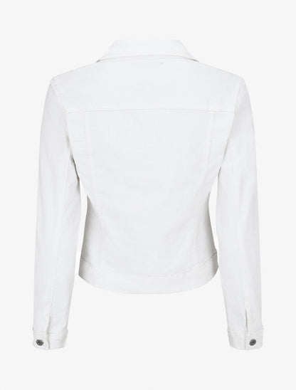 Veste unie coupe droite - Blanc - 2