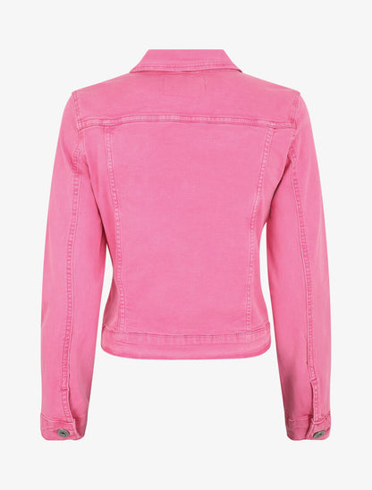 Veste unie en jean - Fushia - 2