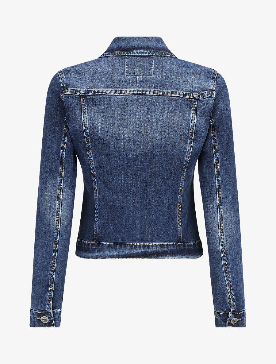 Veste en jean ajustée - Bleu - 2