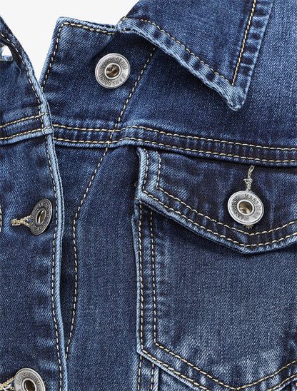 Veste en jean ajustée - Bleu - 3