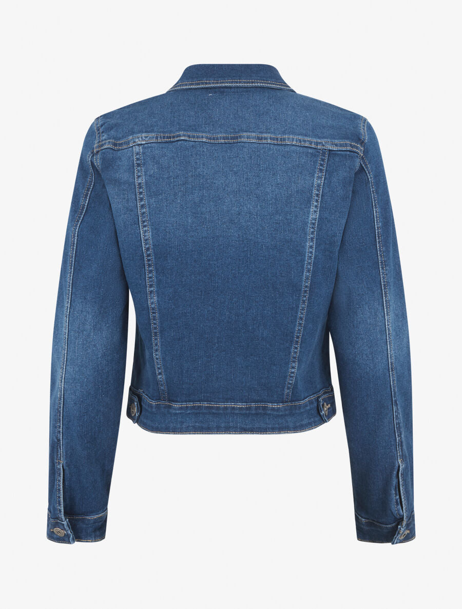 Veste en jean coupe ajustée - Bleu - 2