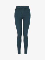 Jean uni coupe slim - Bleu canard - 4