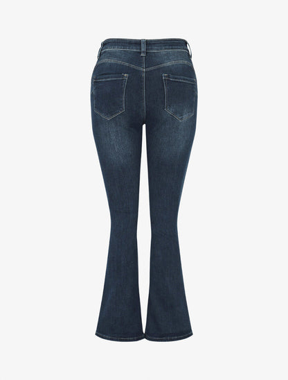 Jean standard push up coupe flare - Bleu - 2