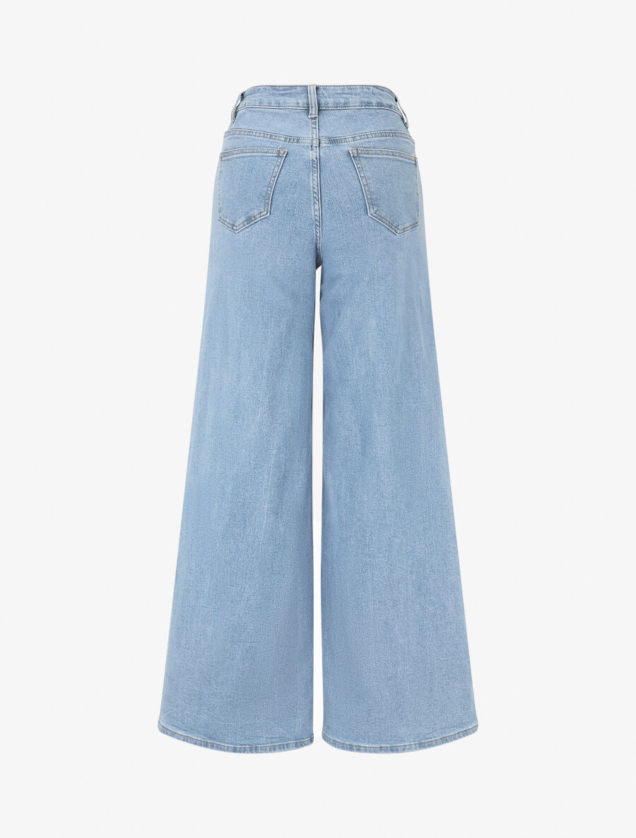 Jean wide leg coupe droite - Bleu clair - 2
