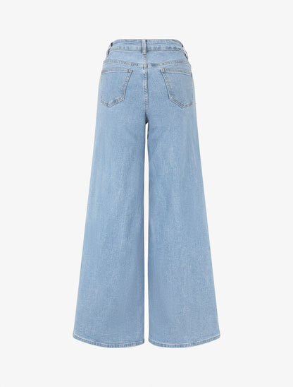 Jean wide leg coupe droite - Bleu clair - 2