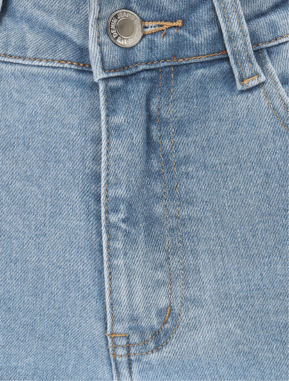 Jean wide leg coupe droite - Bleu clair - 3
