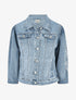 Veste en jean à manches longues stylisées - Bleu - 1