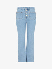 Jean droit boutonné - Bleu clair - 4