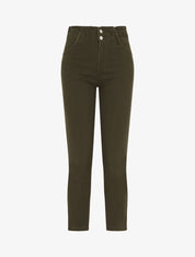 Jean mom taille haute froncée - Kaki - 4