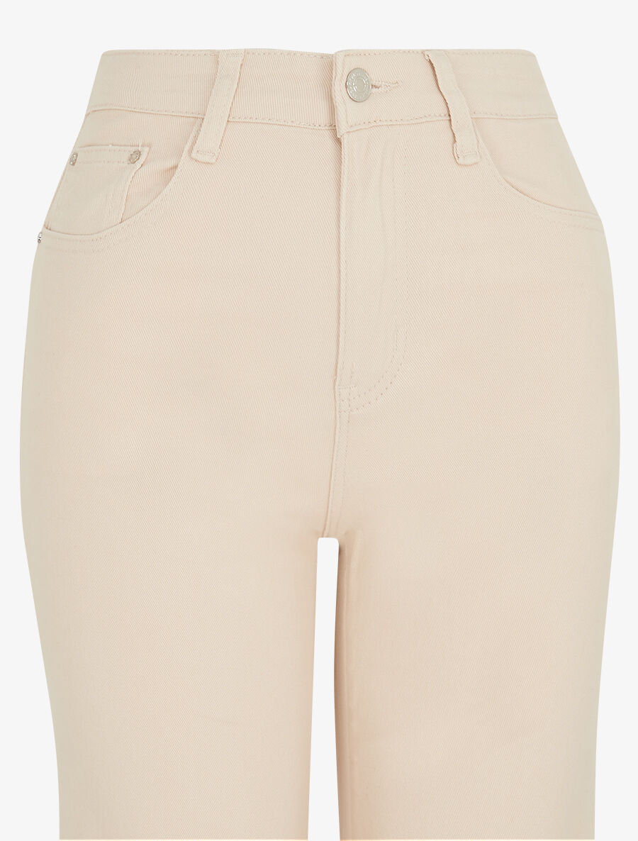 Jean coupe ample taille haute - Beige clair - 3