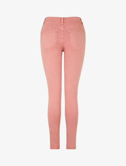 Jean skinny push up taille haute - Rose - 2