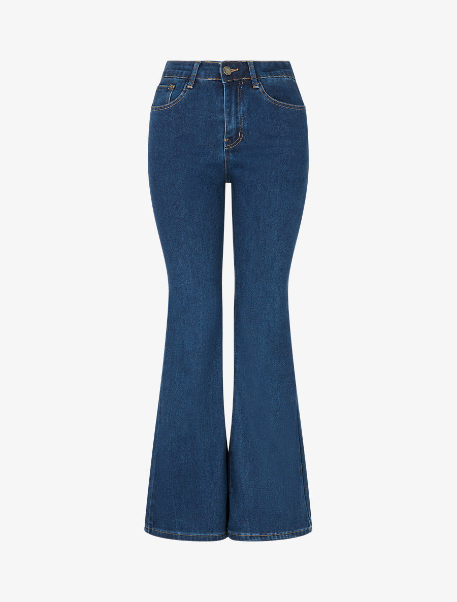 Jean standard coupe flare - Bleu - 1