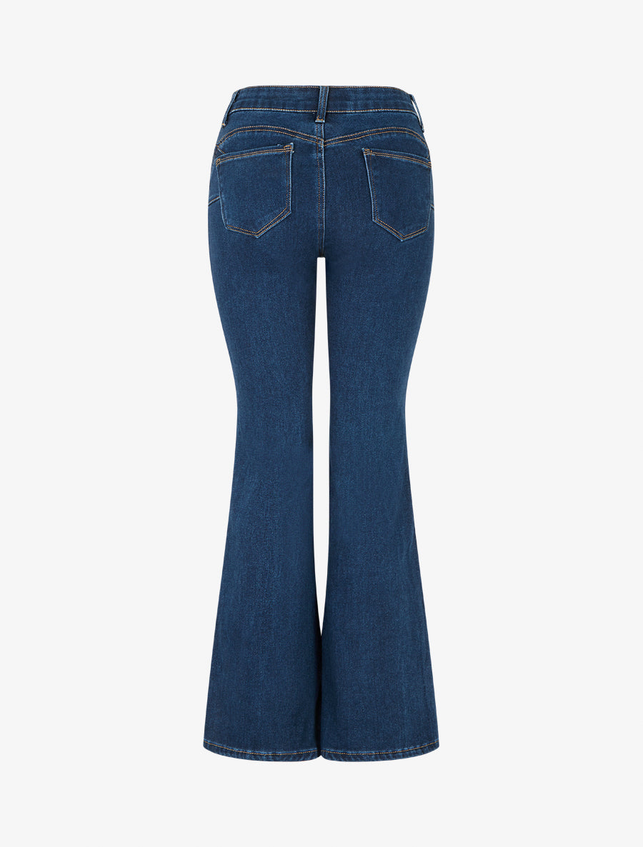 Jean standard coupe flare - Bleu - 2