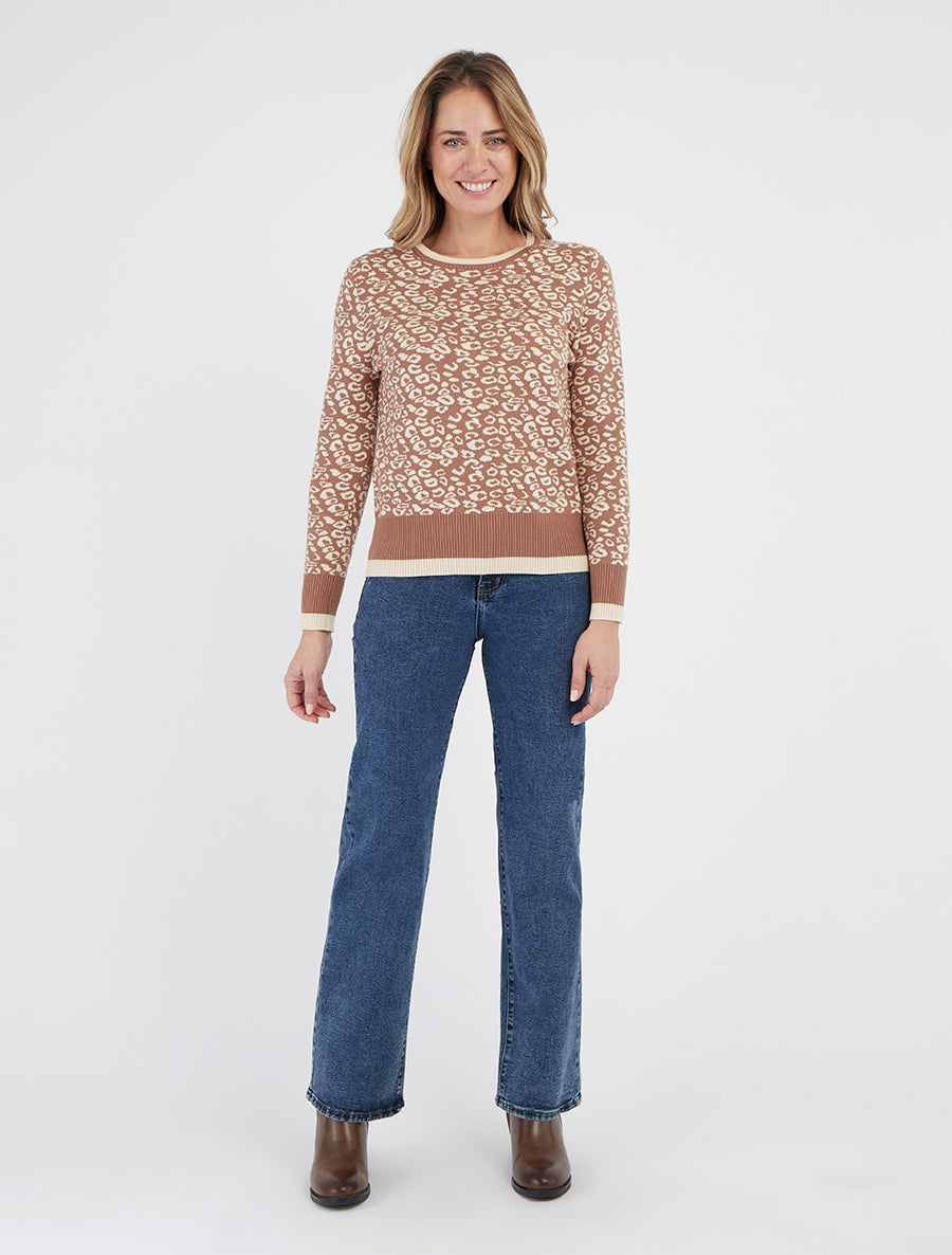 Jeans dritti lavati a vita alta - Blu grezzo