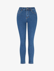 Jean skinny taille haute - Bleu - 1