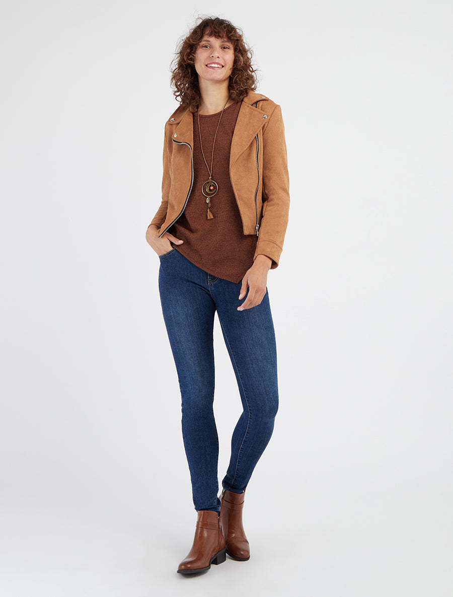 Jean skinny a vita standard - Blu denim