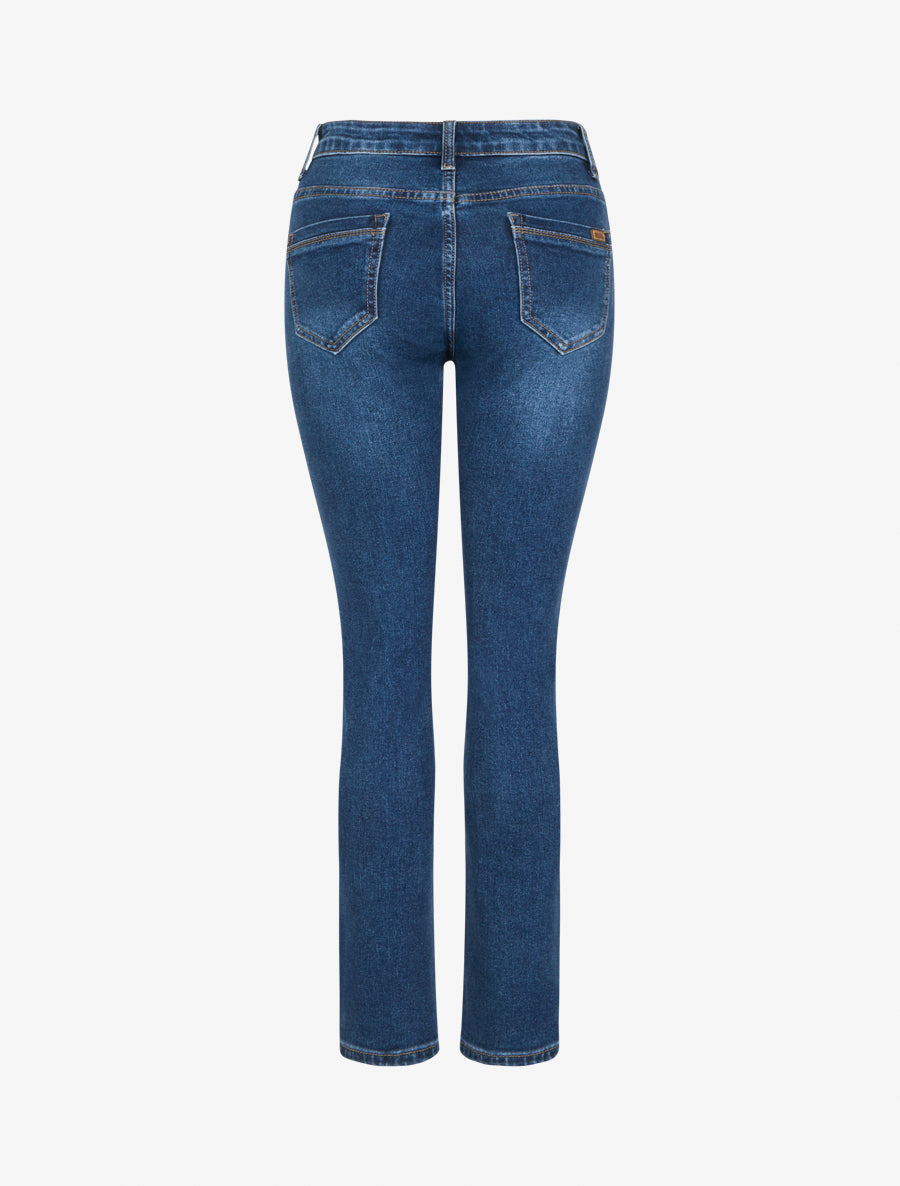 Jean slim poches à double surpiqûres - Denim - 2