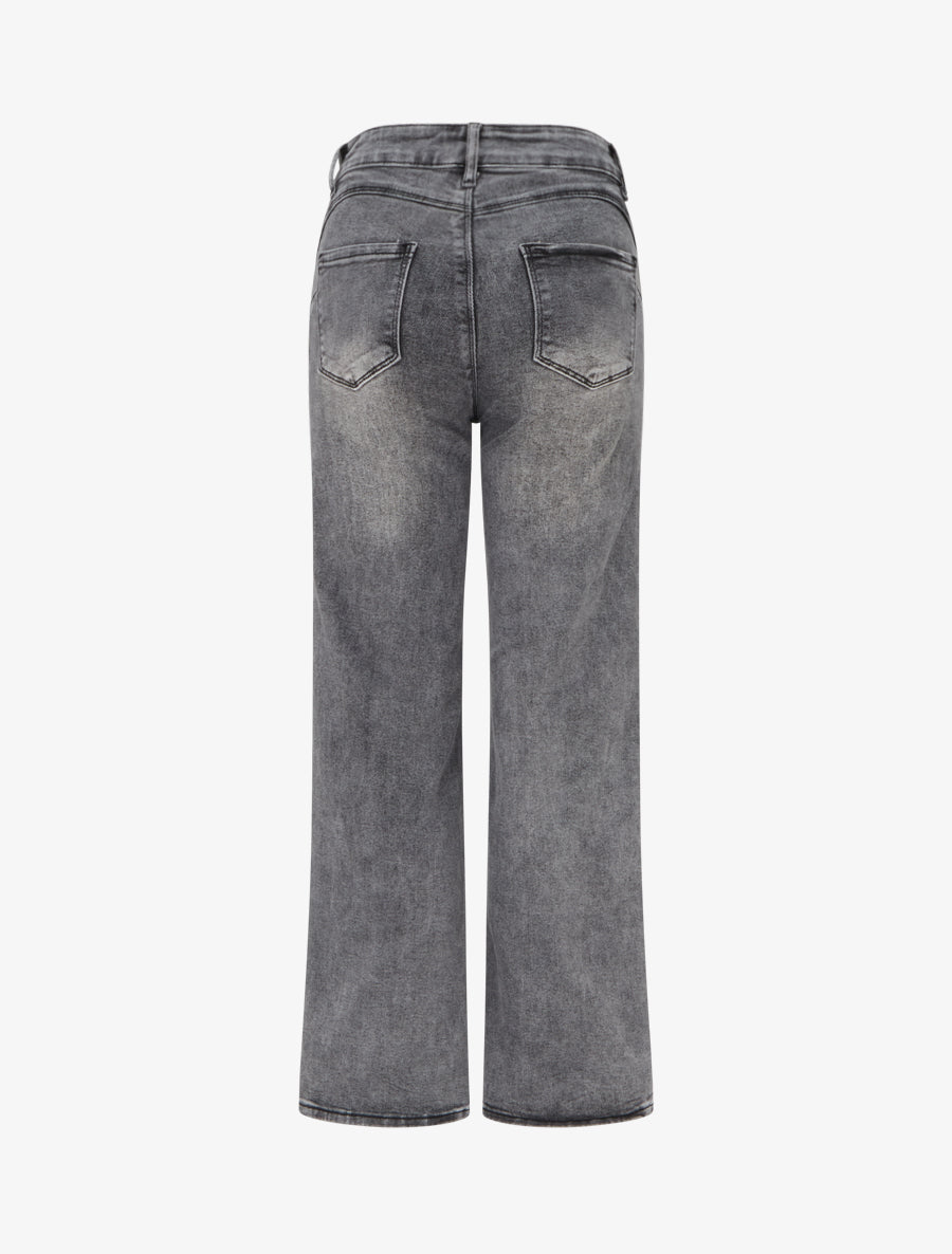 Jean push up coupe droite - Gris - 2