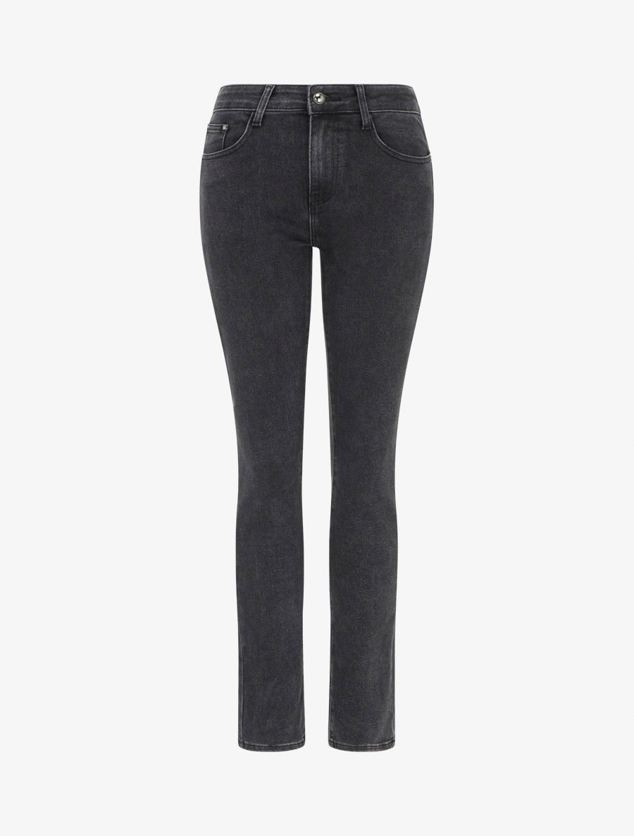 Jean délavé coupe slim - Noir - 1