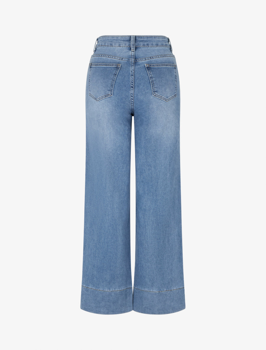 Jean classique wide leg coupe droite - Bleu - 2