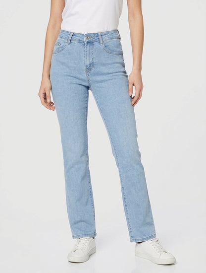 Jean standard push up taglio dritto - Blu