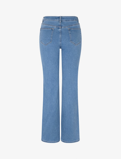 Jean wide leg clouté coupe droite - Bleu - 2