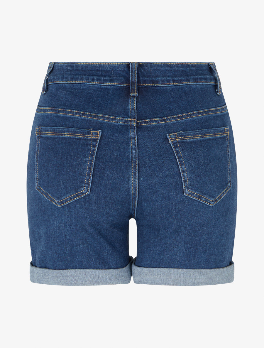 Short en jean taille standard - Bleu - 2