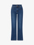 Jean wide leg à fermeture 2 boutons - Bleu - 1