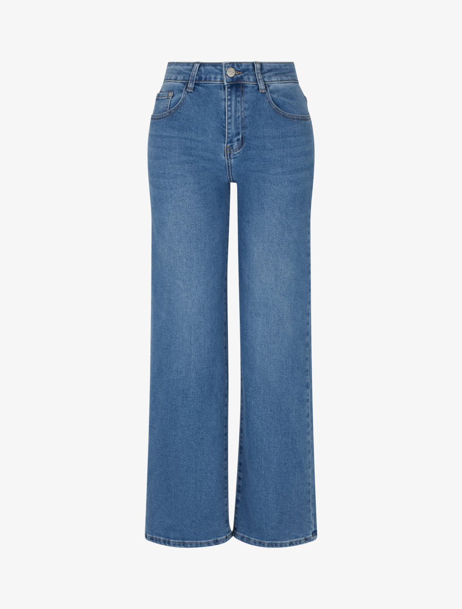 Jean classique wide leg coupe droite - Bleu - 1