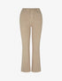 Jean flare taille haute à bords francs - Beige - 1