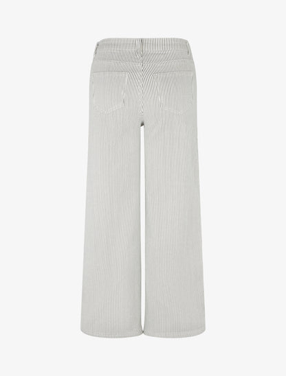 Jean ample à rayures - Blanc - 2