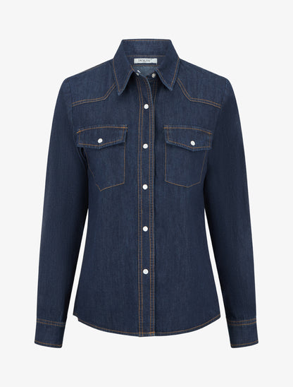 Chemise en jean basique - Bleu brut - 1