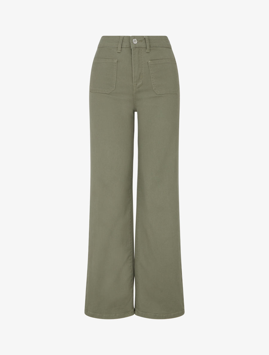 Jean coupe droite à 4 poches - Kaki - 1