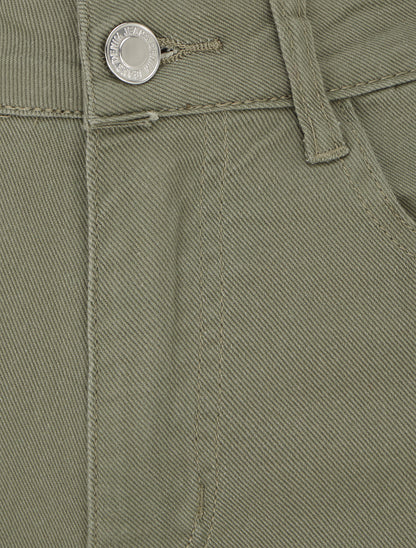 Jean wide leg coupe droite - Kaki - 3